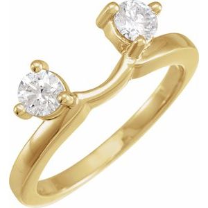 14K Yellow 1/5 CTW Natural Diamond Wrap-Style Ring Enhancer Ethereal Legacy Boutiques