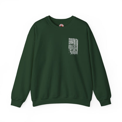 American Flag QR Code Crewneck Sweatshirt The Devil's Pickle