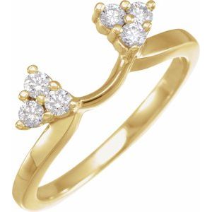 14K Yellow 1/4 CTW Natural Diamond Wrap-Style Enhancer Ring Ethereal Legacy Boutiques