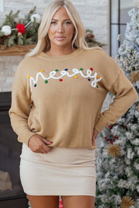 Christmas Merry Dot Dolman Sleeve Sweater Shop Style & More | Fresh Looks, Everyday Deals & Free Shipping