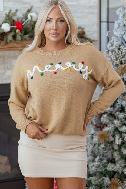 Christmas Merry Dot Dolman Sleeve Sweater Shop Style & More | Fresh Looks, Everyday Deals & Free Shipping