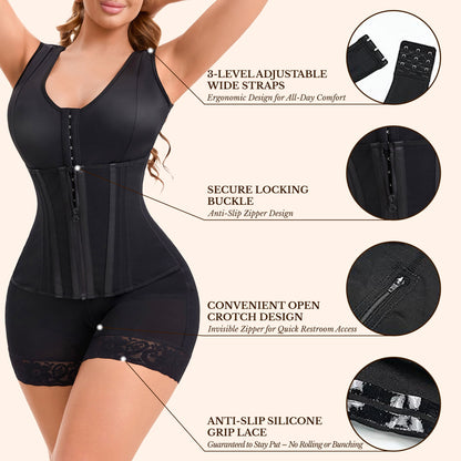 Fajas Colombianas Moldeadoras Overbust Shapewear For Women Tummy Control Full Body Shaper & Butt Lifter Post Surgery Compression Garment See size chart under “more details” The Fashion Celestial