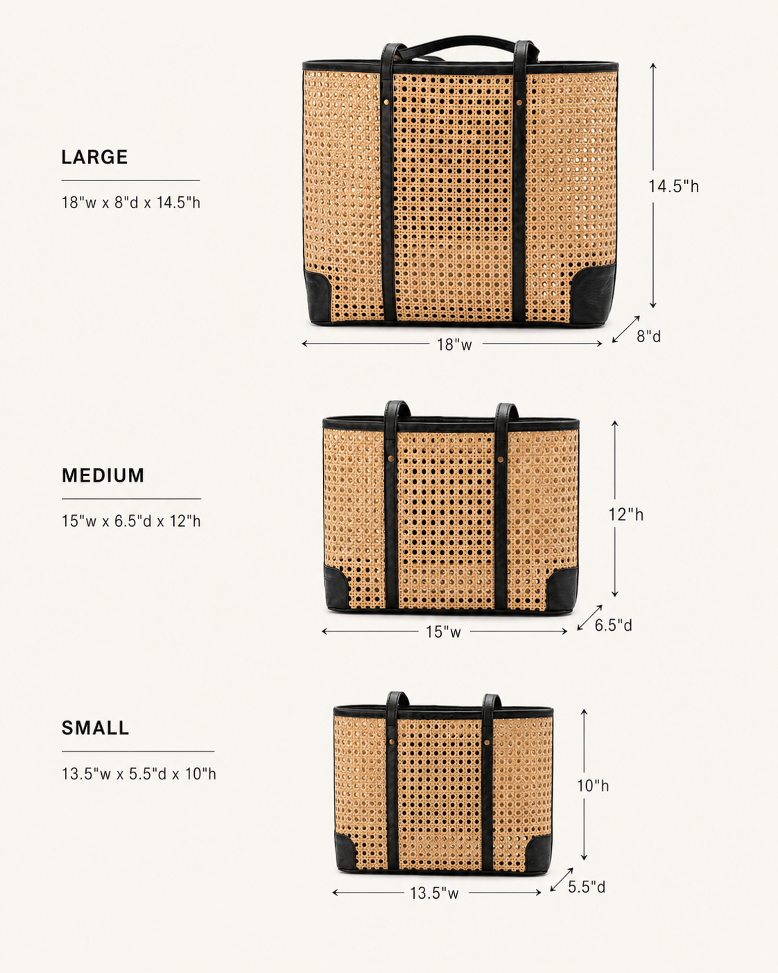 Dian Leather and Rattan Tote Bag Village Thrive