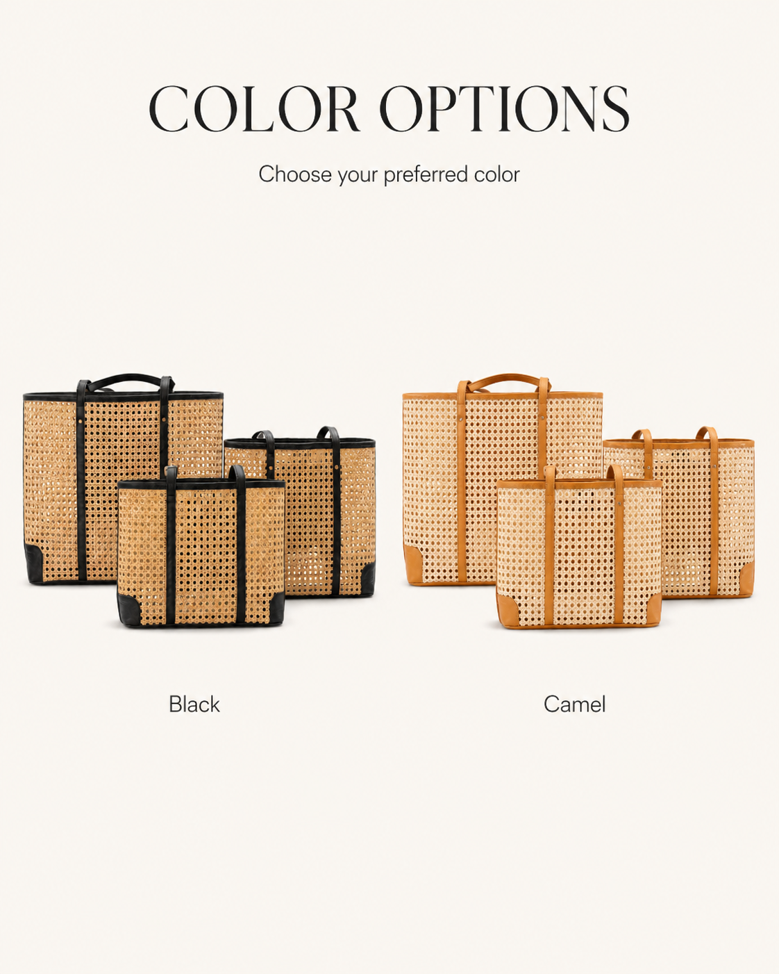 Dian Leather and Rattan Tote Bag Village Thrive