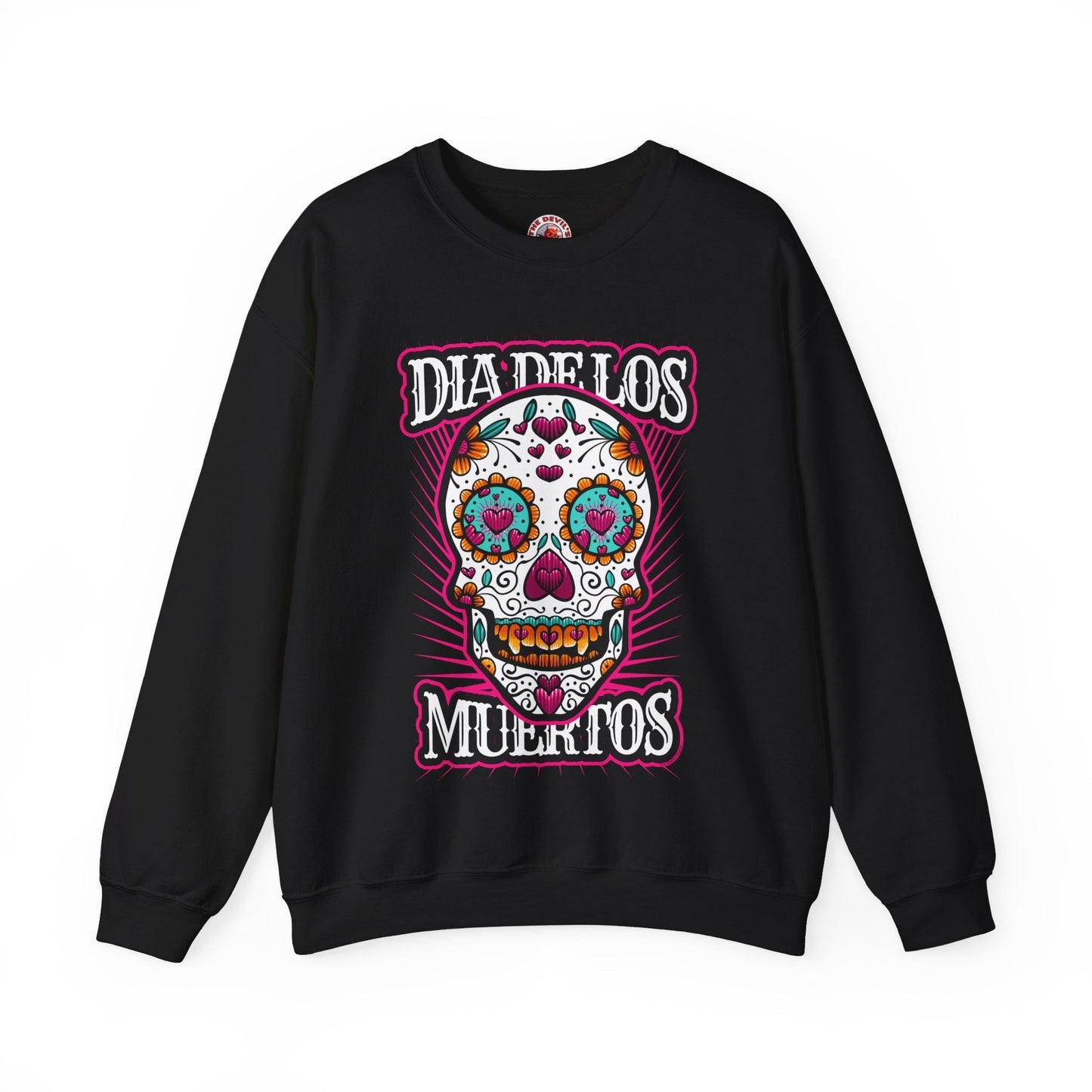 Dia De Los Muertos Skull Crewneck Sweatshirt The Devil's Pickle