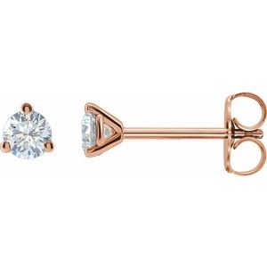 14K Rose 1/2 CTW Lab-Grown Diamond Stud Earrings Ethereal Legacy Boutiques