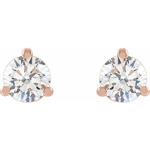 14K Rose 1/3 CTW Lab-Grown Diamond Stud Earrings Ethereal Legacy Boutiques