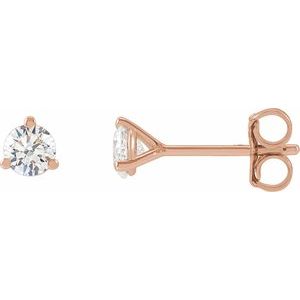 14K Rose 1/3 CTW Lab-Grown Diamond Stud Earrings Ethereal Legacy Boutiques