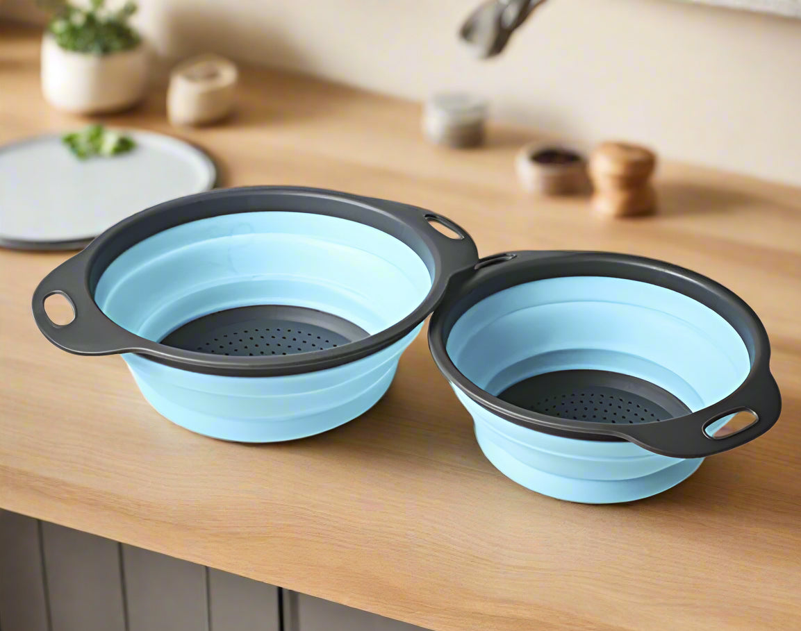 🥦 Foldable Silicone Colander – Space-Saving Strainer SmartPursue™