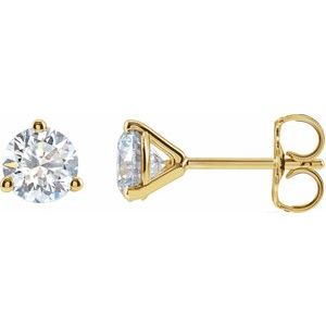 14K Yellow 1 1/5 CTW Lab-Grown Diamond Stud Earrings Ethereal Legacy Boutiques