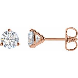14K Rose 1 CTW Lab-Grown Diamond Stud Earrings Ethereal Legacy Boutiques