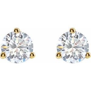 14K Yellow 1 CTW Lab-Grown Diamond Stud Earrings Ethereal Legacy Boutiques