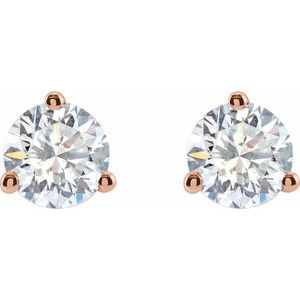 14K Rose 1 CTW Lab-Grown Diamond Stud Earrings Ethereal Legacy Boutiques
