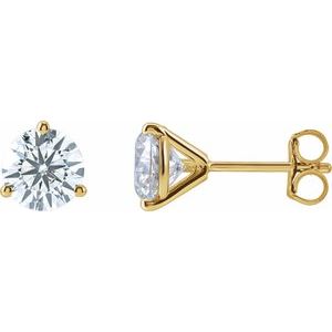 14K Yellow 3 CTW Lab-Grown Diamond Stud Earrings Ethereal Legacy Boutiques