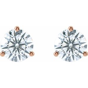 14K Rose 2 1/2 CTW Lab-Grown Diamond Stud Earrings Ethereal Legacy Boutiques