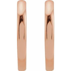 14K Rose Hinged 12.5 mm Hoop Earrings Ethereal Legacy Boutiques