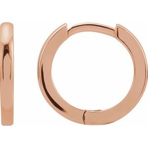 14K Rose Hinged 15 mm Hoop Earring Ethereal Legacy Boutiques