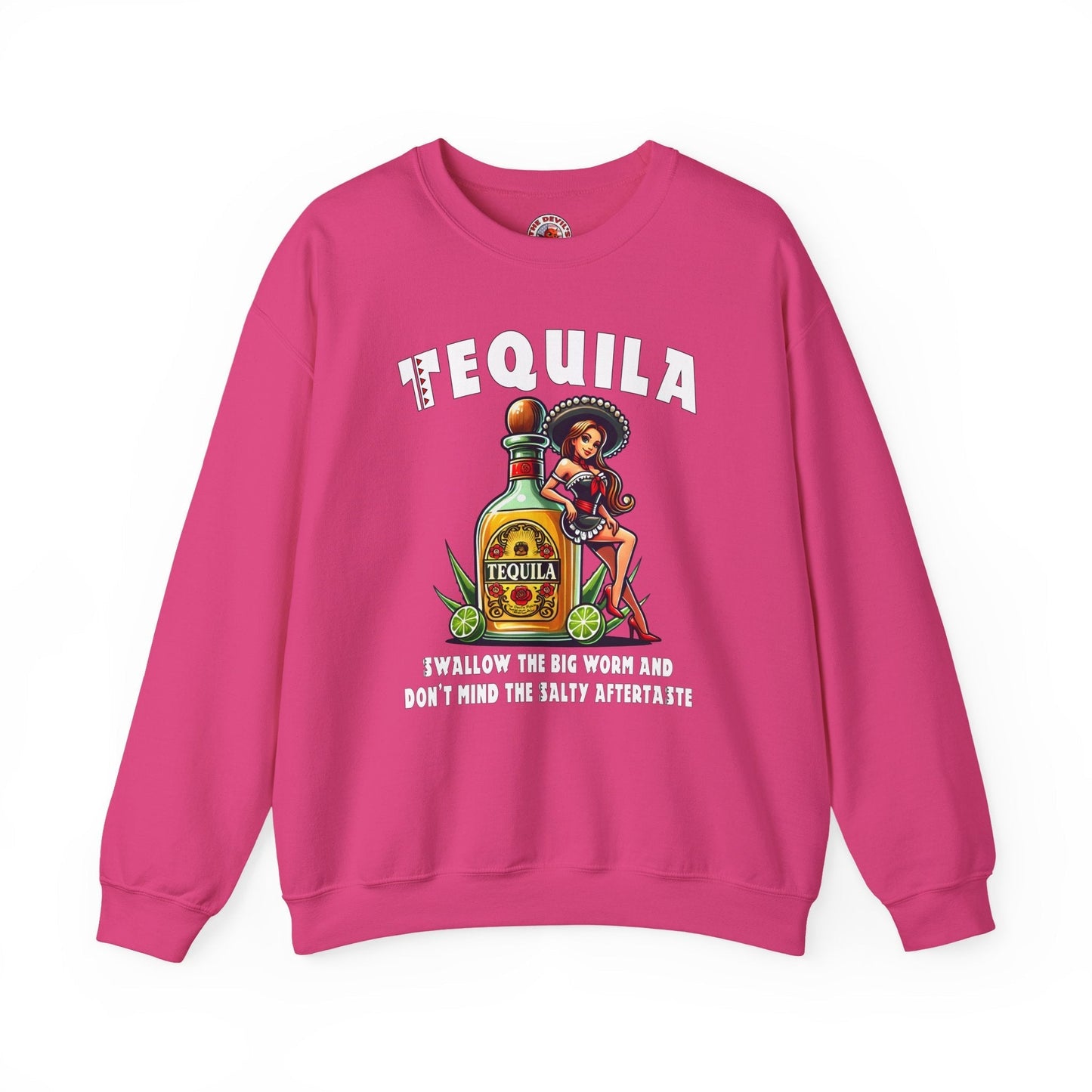 Tequila Swallow The Big Worm Crewneck Sweatshirt The Devil's Pickle