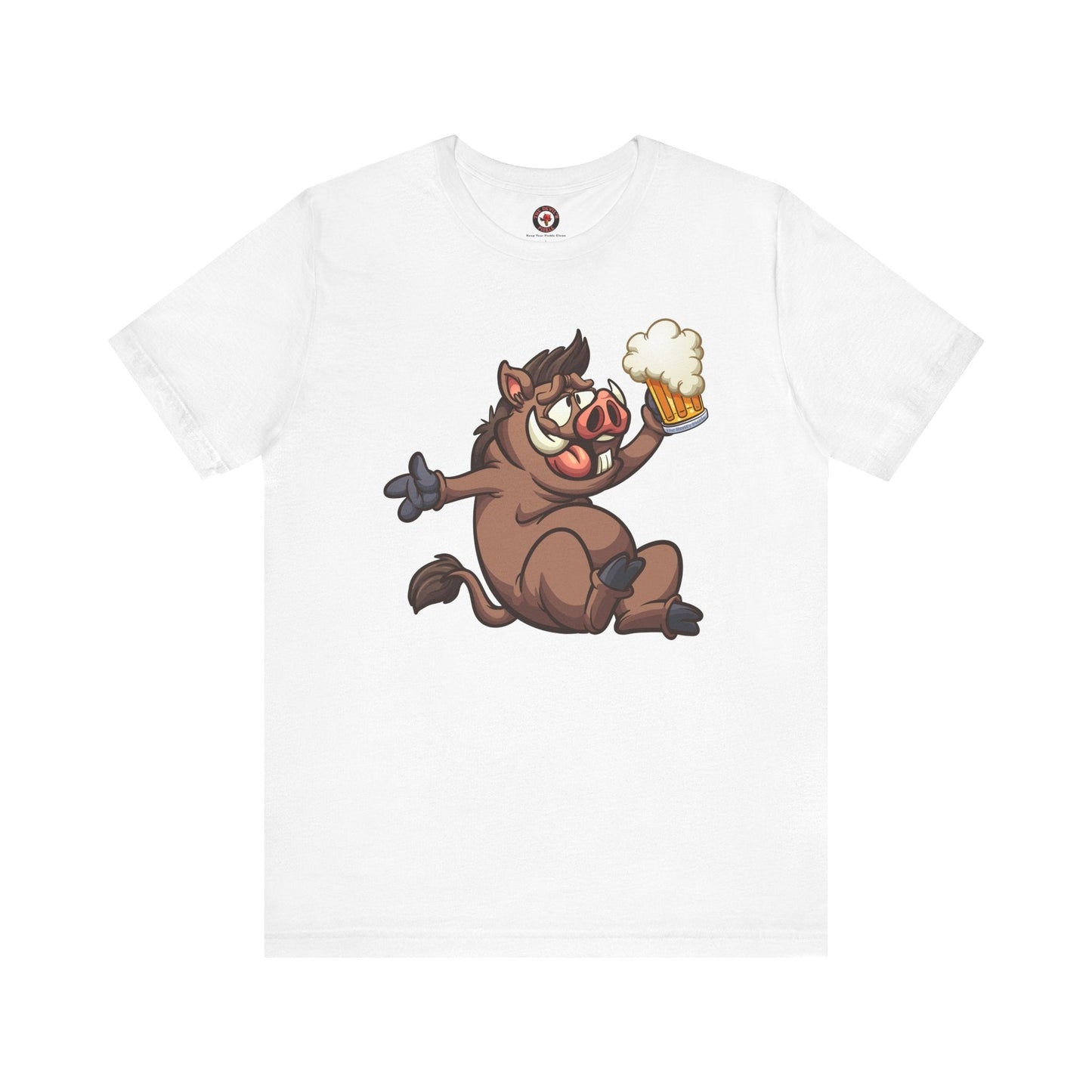 Beer Drinking Boar T-Shirt The Devil's Pickle