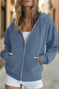 Women’s Zip Up Crop Sweatshirt – Fleece Lined Casual Hoodie FitiqueFit