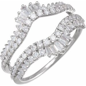 14K White 1 CTW Natural Diamond Ring Guard Ethereal Legacy Boutiques