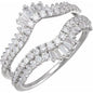 14K White 1 CTW Natural Diamond Ring Guard Ethereal Legacy Boutiques