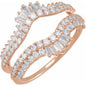 14K Rose 1 CTW Natural Diamond Ring Guard Ethereal Legacy Boutiques