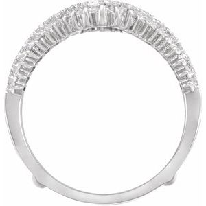 14K White 1 CTW Natural Diamond Ring Guard Ethereal Legacy Boutiques