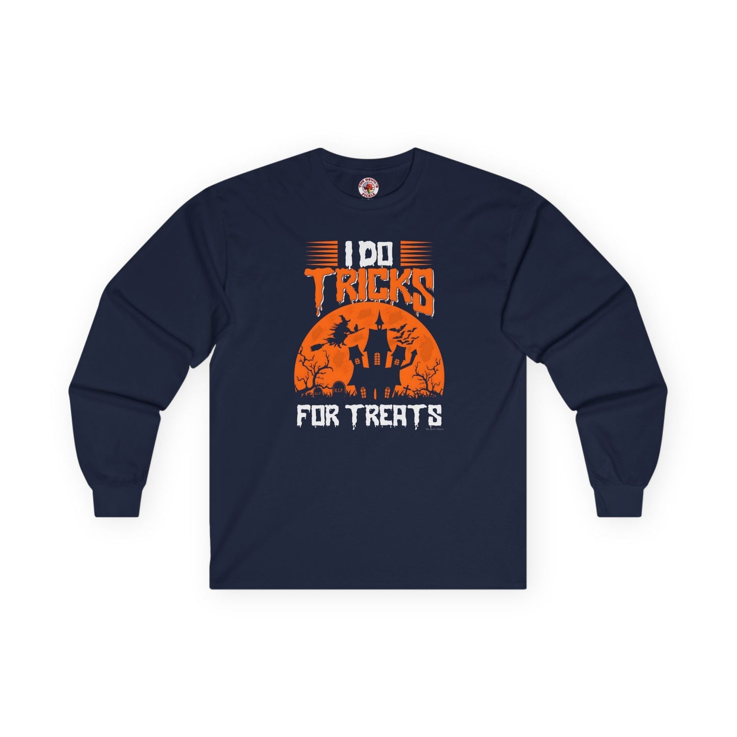 I Do Tricks For Treats Long Sleeve Tee The Devil's Pickle