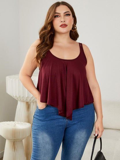 Plus Size Double-Strap Scoop Neck Cami See size chart under “more details” The Fashion Celestial