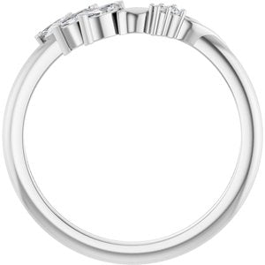 Platinum 1/6 CTW Lab-Grown Diamond Contour Band Ethereal Legacy Boutiques