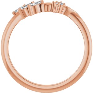 14K Rose 1/6 CTW Lab-Grown Diamond Contour Band Ethereal Legacy Boutiques