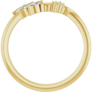 14K Yellow 1/6 CTW Lab-Grown Diamond Contour Band Ethereal Legacy Boutiques