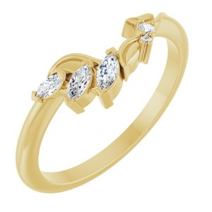14K Yellow 1/8 CTW Natural Diamond Contour Band Ethereal Legacy Boutiques