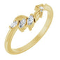 14K Yellow 1/8 CTW Natural Diamond Contour Band Ethereal Legacy Boutiques
