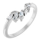 Platinum 1/8 CTW Natural Diamond Contour Band Ethereal Legacy Boutiques