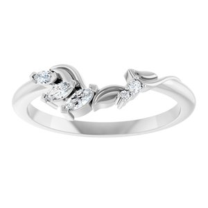 Platinum 1/6 CTW Lab-Grown Diamond Contour Band Ethereal Legacy Boutiques