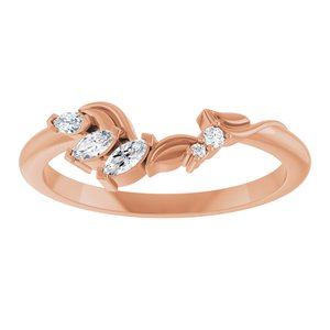 14K Rose 1/6 CTW Lab-Grown Diamond Contour Band Ethereal Legacy Boutiques