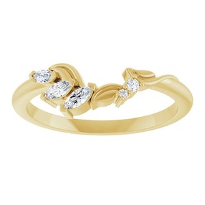 14K Yellow 1/6 CTW Lab-Grown Diamond Contour Band Ethereal Legacy Boutiques