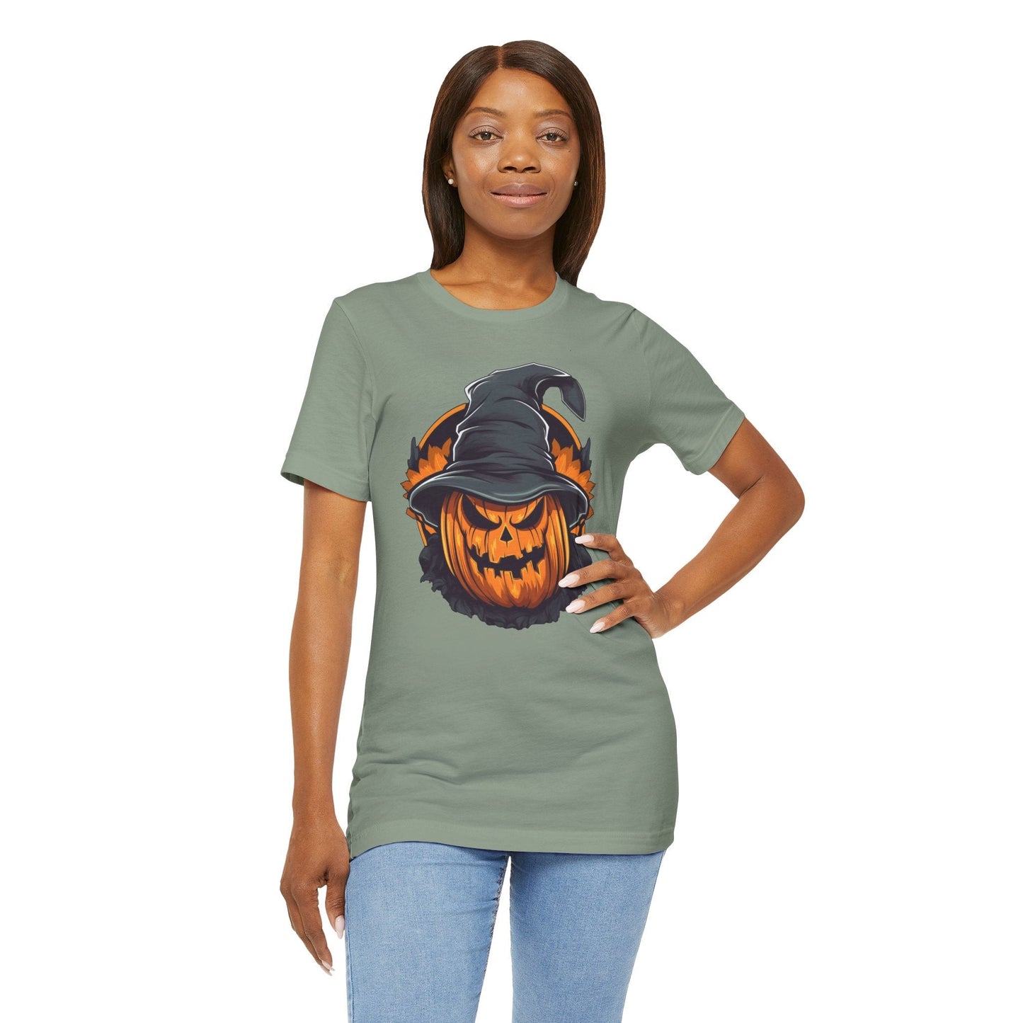 Scary Witch Pumpkin Halloween T-Shirt The Devil's Pickle