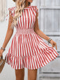 Striped Ruffle Hem Summer Dress New Era Fashion LLc