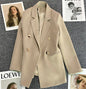 Women's Straight-Cut Blazer – Slim Fit Long Sleeve Suit Jacket FitiqueFit