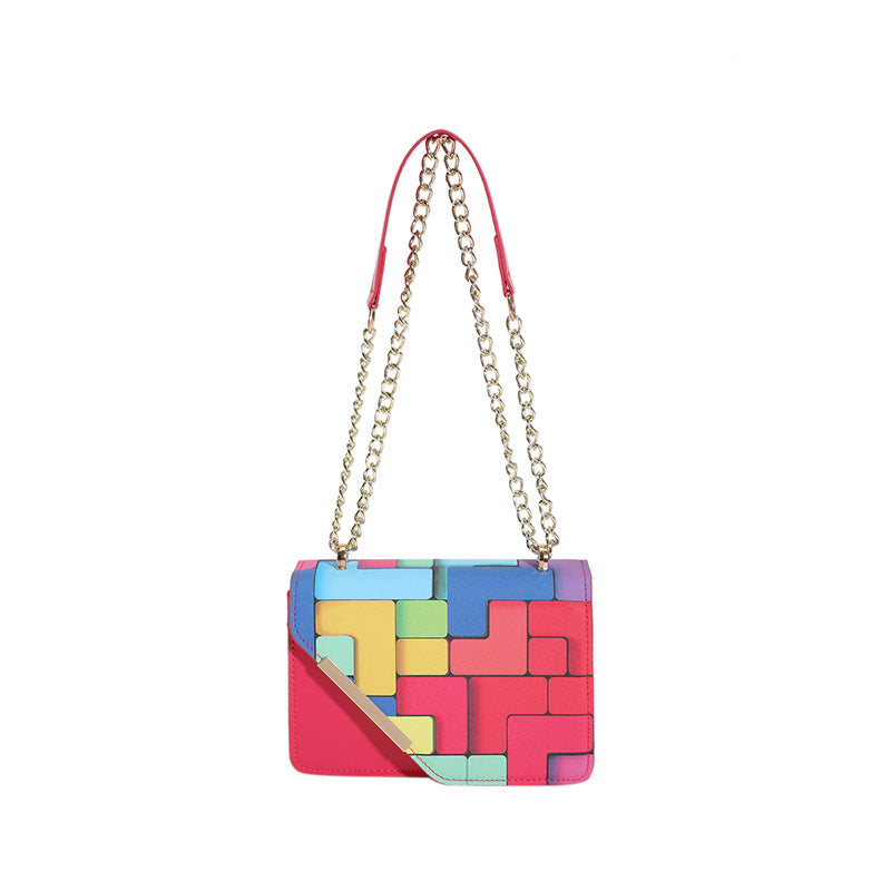 Western Style Chain Women's Fashion Color Contrast Crossbody See size chart under “more details” The Fashion Celestial