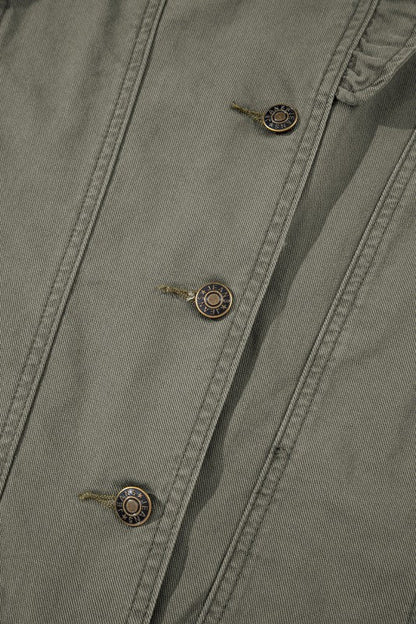 Denim Patchwork Ruffle Sleeve Jacket Vest See size chart under “more details” The Fashion Celestial