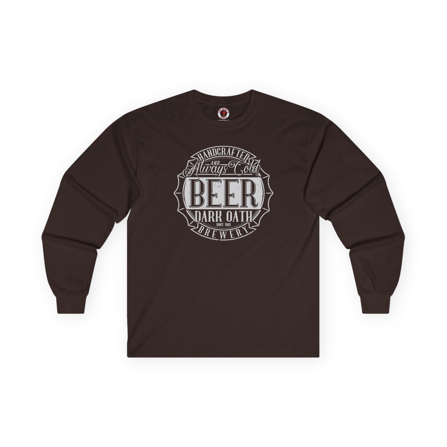 Handcrafted and Always Cold Beer Long Sleeve Tee The Devil's Pickle