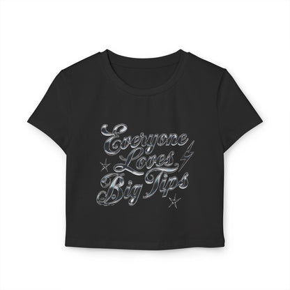 Turn Heads Behind the Bar Womens Baby Tee with Everyone Loves Big Tips Country in My Heart