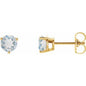 14K Yellow Natural Blue Sheen Moonstone Earrings Ethereal Legacy Boutiques
