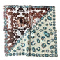 Western Style Cow Pattern Turquoise Scarf – Elegant Cowgirl Accessory Country in My Heart