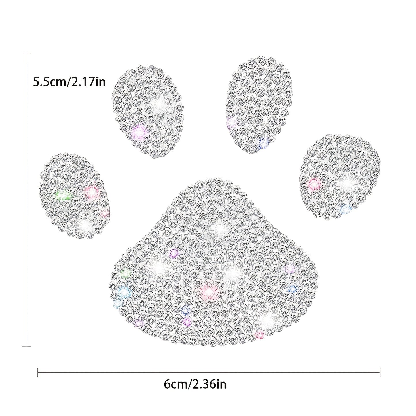 Dog Paw Print Rhinestone Sticker NovaCart