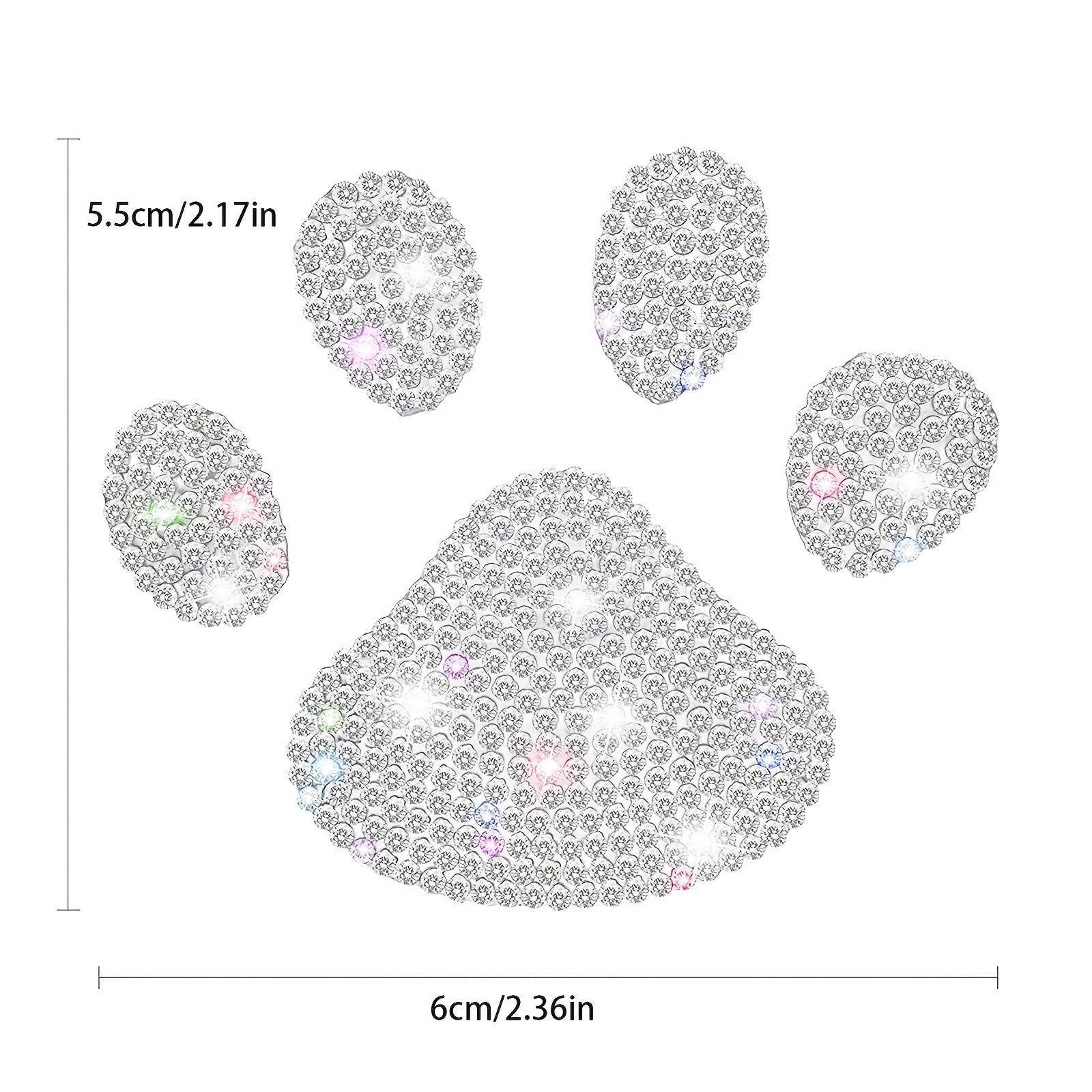 Dog Paw Print Rhinestone Sticker NovaCart